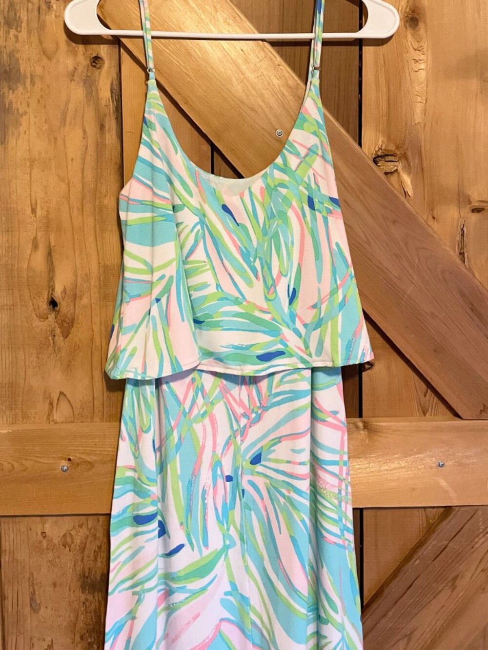 LILLY PULITZER Harrington Maxi Dress Pink Green Blue Womens M, Beach, Resort - Picture 2 of 7